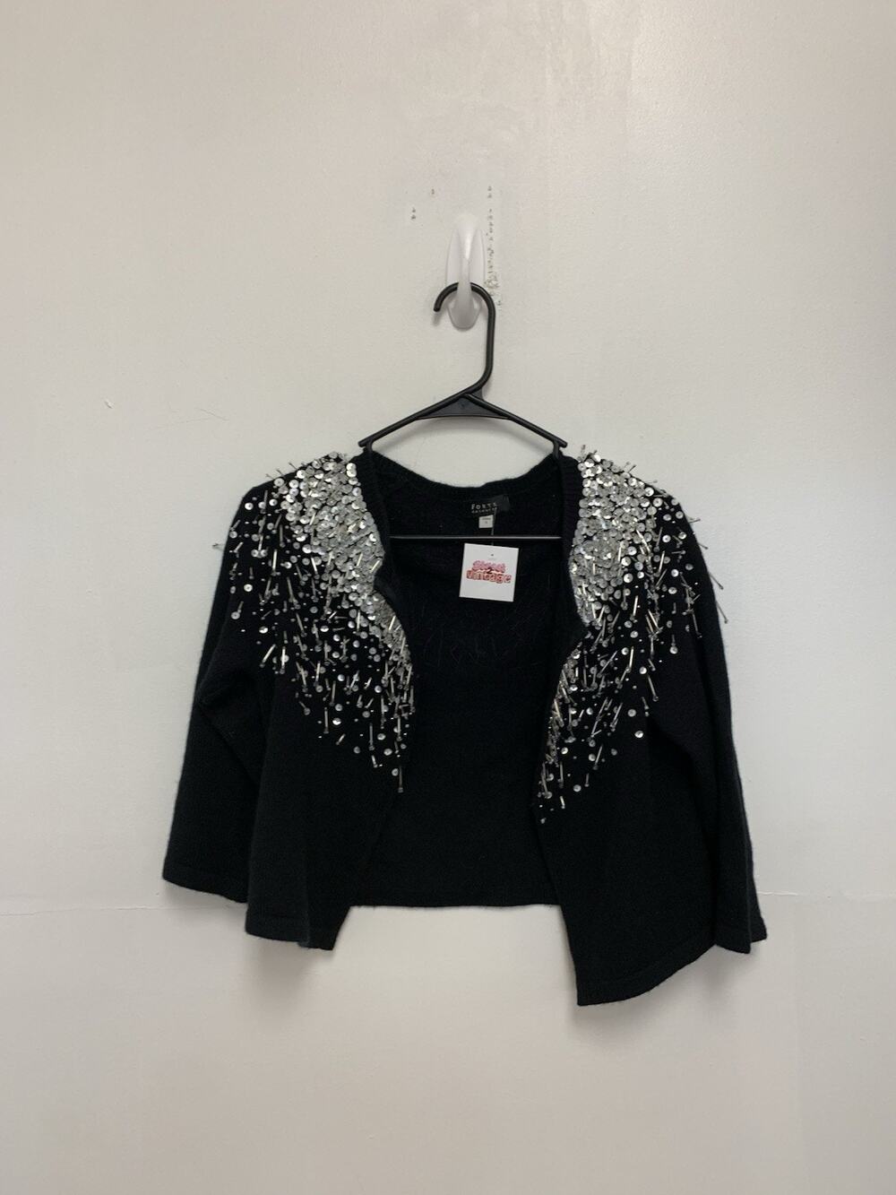 Vintage Forte Cashmere Embellished Cardigan Size Small
